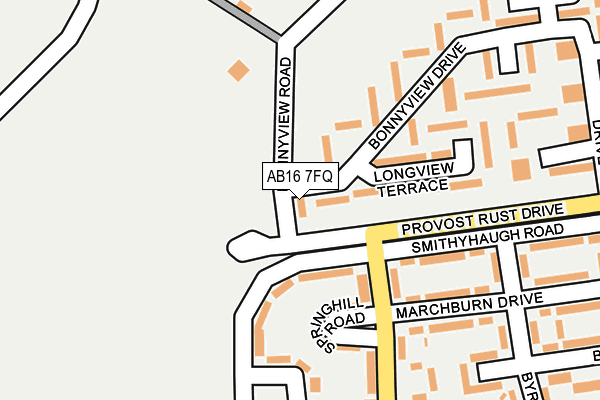 AB16 7FQ map - OS OpenMap – Local (Ordnance Survey)