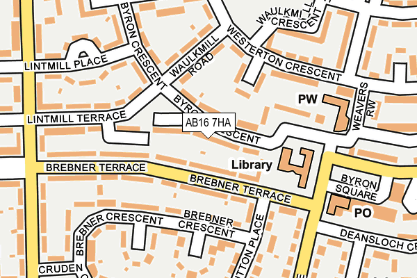 AB16 7HA map - OS OpenMap – Local (Ordnance Survey)