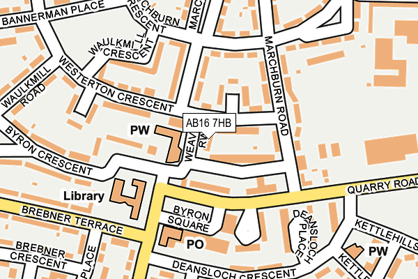 AB16 7HB map - OS OpenMap – Local (Ordnance Survey)