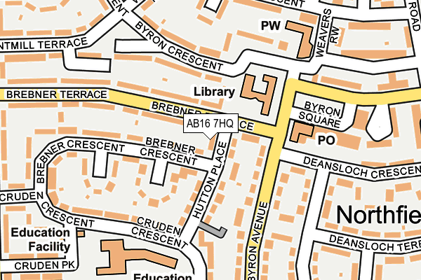 AB16 7HQ map - OS OpenMap – Local (Ordnance Survey)