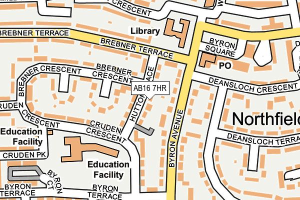 AB16 7HR map - OS OpenMap – Local (Ordnance Survey)