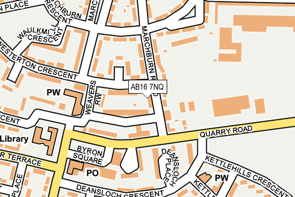 AB16 7NQ map - OS OpenMap – Local (Ordnance Survey)
