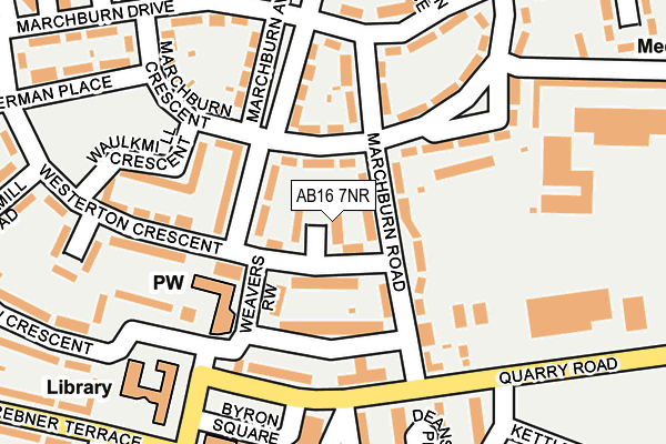 AB16 7NR map - OS OpenMap – Local (Ordnance Survey)
