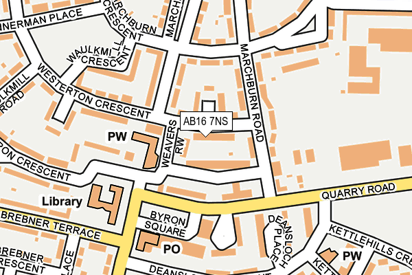 AB16 7NS map - OS OpenMap – Local (Ordnance Survey)
