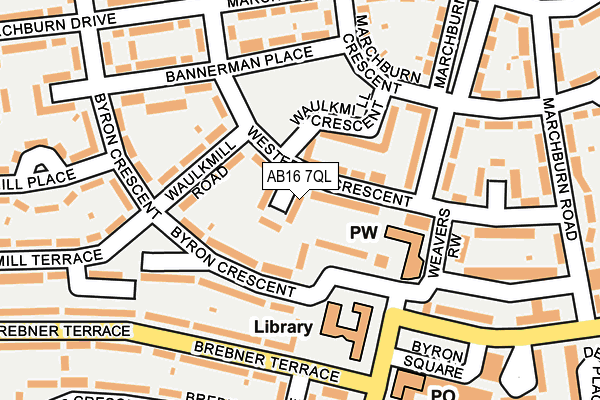AB16 7QL map - OS OpenMap – Local (Ordnance Survey)