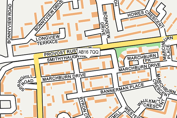 AB16 7QQ map - OS OpenMap – Local (Ordnance Survey)
