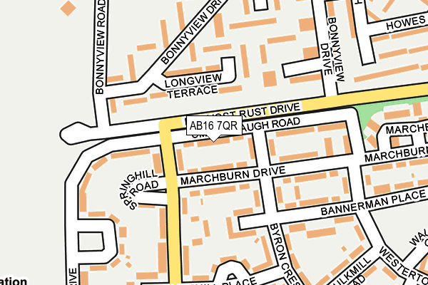 AB16 7QR map - OS OpenMap – Local (Ordnance Survey)