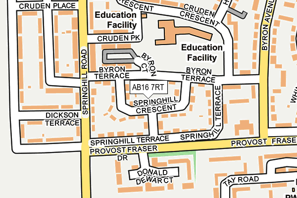 AB16 7RT map - OS OpenMap – Local (Ordnance Survey)