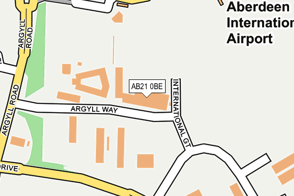 AB21 0BE map - OS OpenMap – Local (Ordnance Survey)