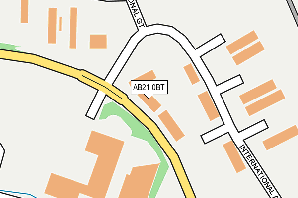 AB21 0BT map - OS OpenMap – Local (Ordnance Survey)