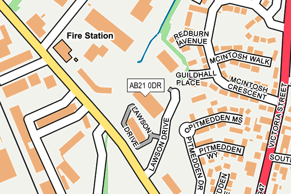 AB21 0DR map - OS OpenMap – Local (Ordnance Survey)