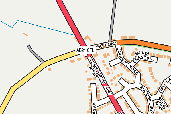 AB21 0FL map - OS OpenMap – Local (Ordnance Survey)