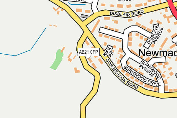 AB21 0FP map - OS OpenMap – Local (Ordnance Survey)