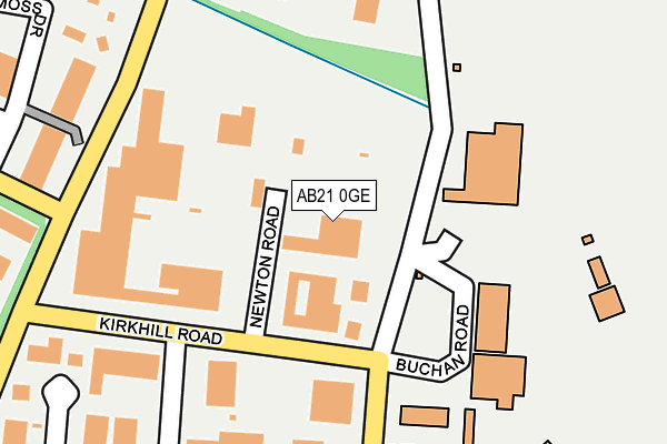 AB21 0GE map - OS OpenMap – Local (Ordnance Survey)