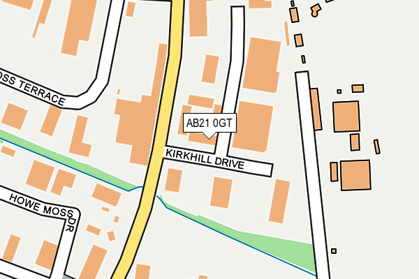 AB21 0GT map - OS OpenMap – Local (Ordnance Survey)