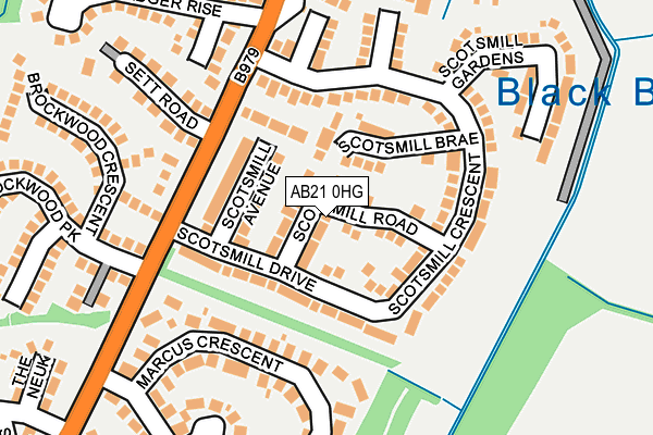 AB21 0HG map - OS OpenMap – Local (Ordnance Survey)