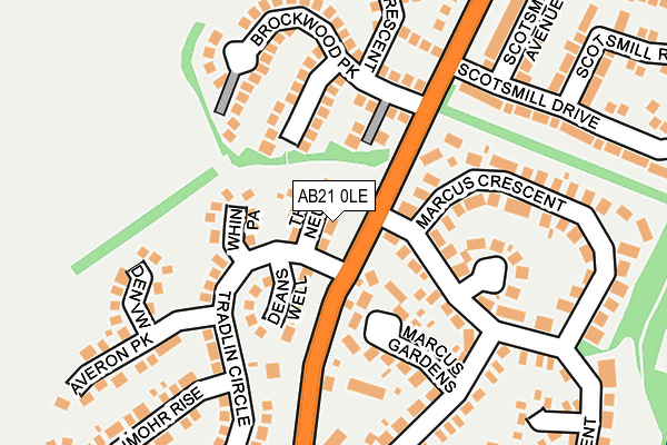 AB21 0LE map - OS OpenMap – Local (Ordnance Survey)