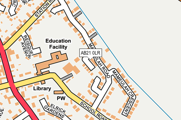 AB21 0LR map - OS OpenMap – Local (Ordnance Survey)