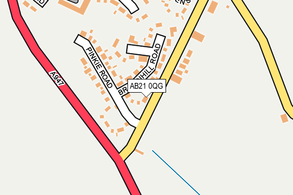 AB21 0QG map - OS OpenMap – Local (Ordnance Survey)