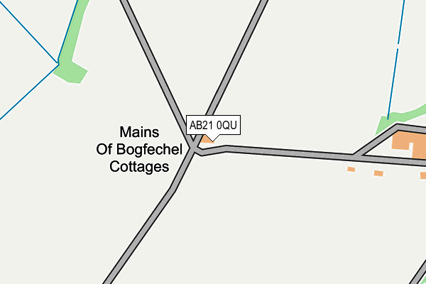 AB21 0QU map - OS OpenMap – Local (Ordnance Survey)