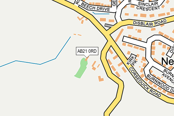 AB21 0RD map - OS OpenMap – Local (Ordnance Survey)
