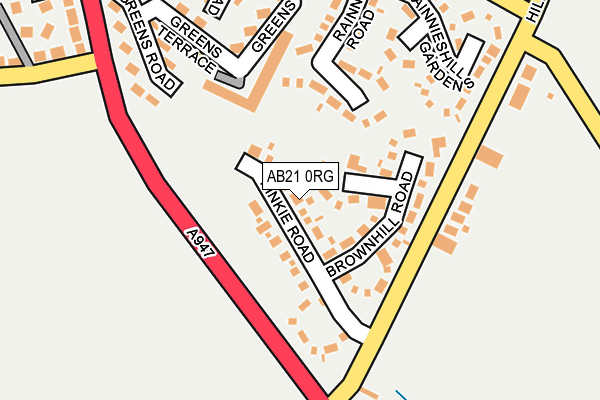 AB21 0RG map - OS OpenMap – Local (Ordnance Survey)