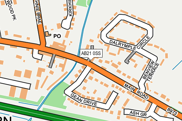 AB21 0SS map - OS OpenMap – Local (Ordnance Survey)