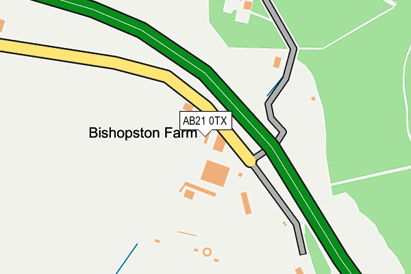 AB21 0TX map - OS OpenMap – Local (Ordnance Survey)