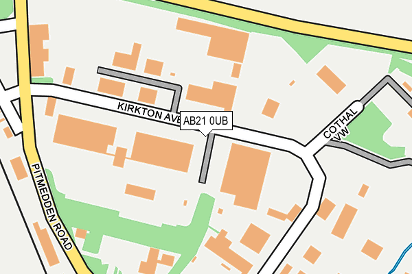 AB21 0UB map - OS OpenMap – Local (Ordnance Survey)