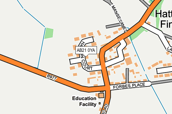 AB21 0YA map - OS OpenMap – Local (Ordnance Survey)