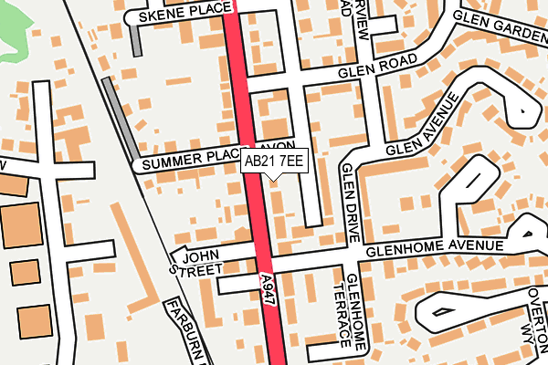 AB21 7EE map - OS OpenMap – Local (Ordnance Survey)