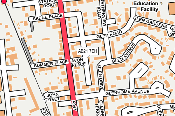 AB21 7EH map - OS OpenMap – Local (Ordnance Survey)