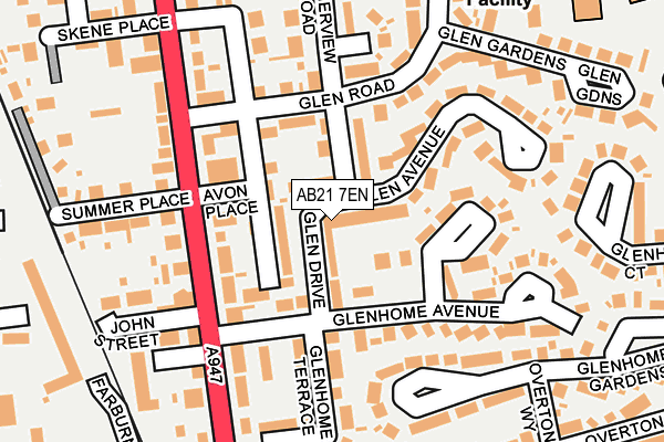 AB21 7EN map - OS OpenMap – Local (Ordnance Survey)