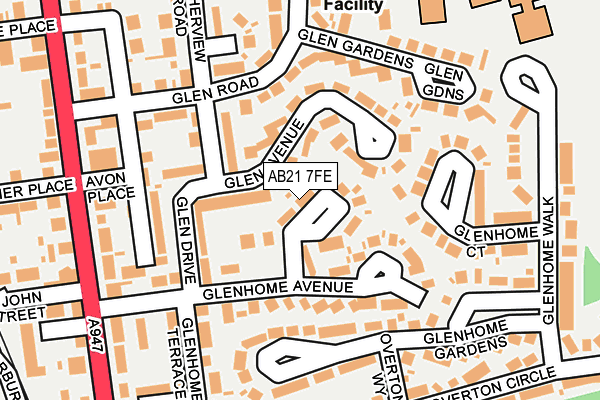AB21 7FE map - OS OpenMap – Local (Ordnance Survey)