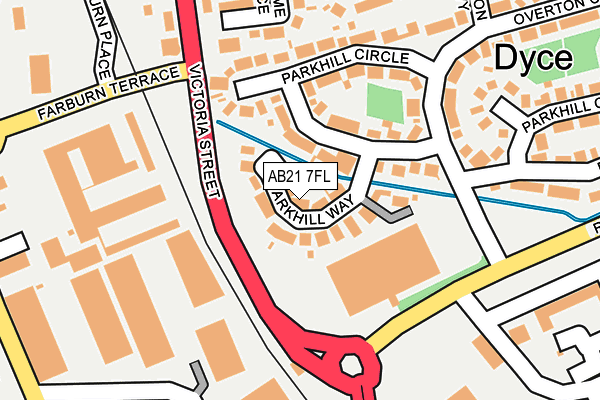AB21 7FL map - OS OpenMap – Local (Ordnance Survey)