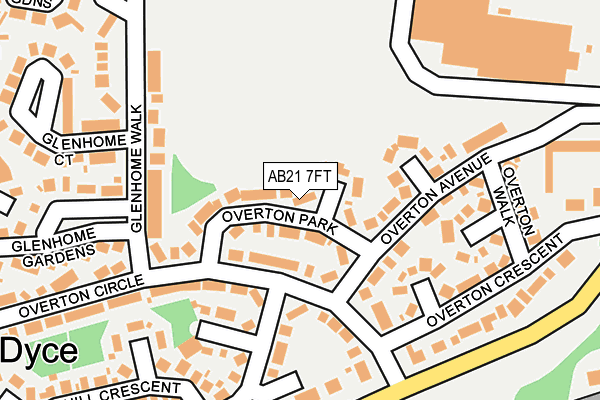 AB21 7FT map - OS OpenMap – Local (Ordnance Survey)
