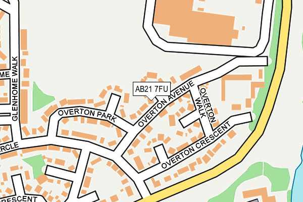 AB21 7FU map - OS OpenMap – Local (Ordnance Survey)