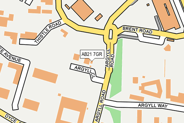 AB21 7GR map - OS OpenMap – Local (Ordnance Survey)