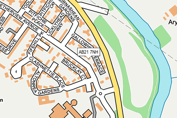 AB21 7NH map - OS OpenMap – Local (Ordnance Survey)
