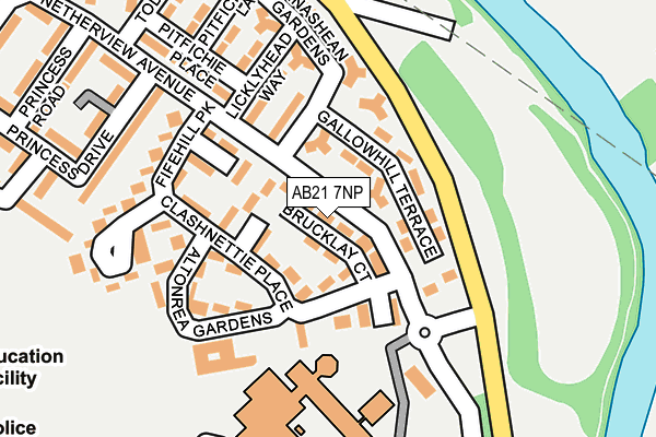 AB21 7NP map - OS OpenMap – Local (Ordnance Survey)