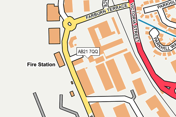 AB21 7QQ map - OS OpenMap – Local (Ordnance Survey)