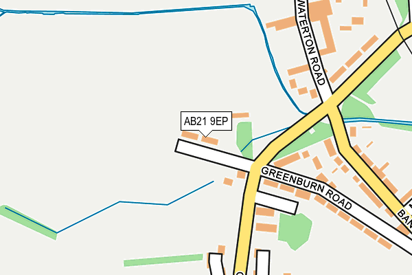 AB21 9EP map - OS OpenMap – Local (Ordnance Survey)