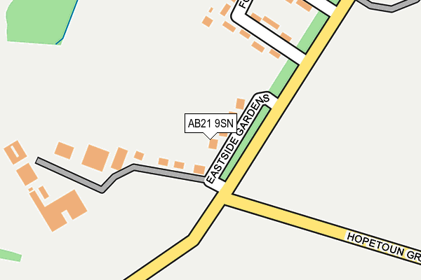 AB21 9SN map - OS OpenMap – Local (Ordnance Survey)
