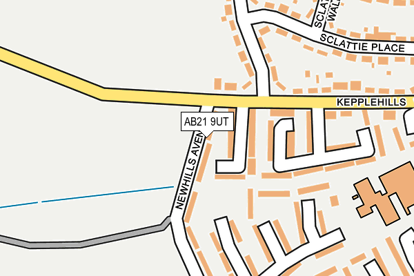 AB21 9UT map - OS OpenMap – Local (Ordnance Survey)