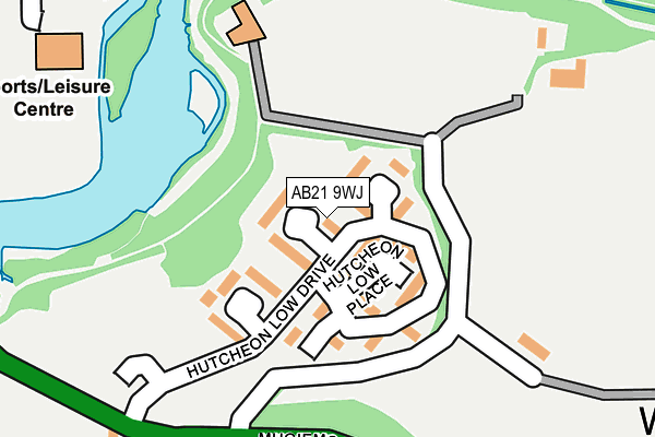 AB21 9WJ map - OS OpenMap – Local (Ordnance Survey)