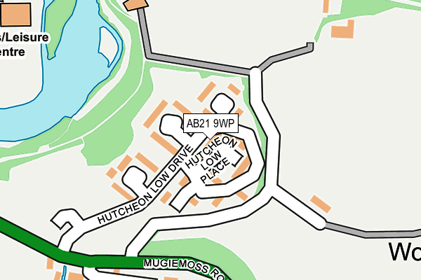 AB21 9WP map - OS OpenMap – Local (Ordnance Survey)