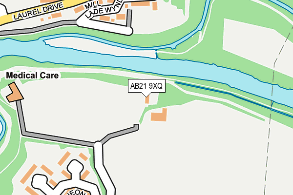 AB21 9XQ map - OS OpenMap – Local (Ordnance Survey)