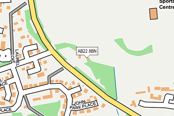 AB22 8BN map - OS OpenMap – Local (Ordnance Survey)