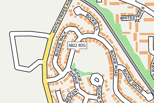 AB22 8DG map - OS OpenMap – Local (Ordnance Survey)