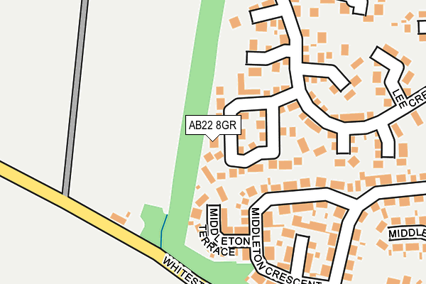 AB22 8GR map - OS OpenMap – Local (Ordnance Survey)